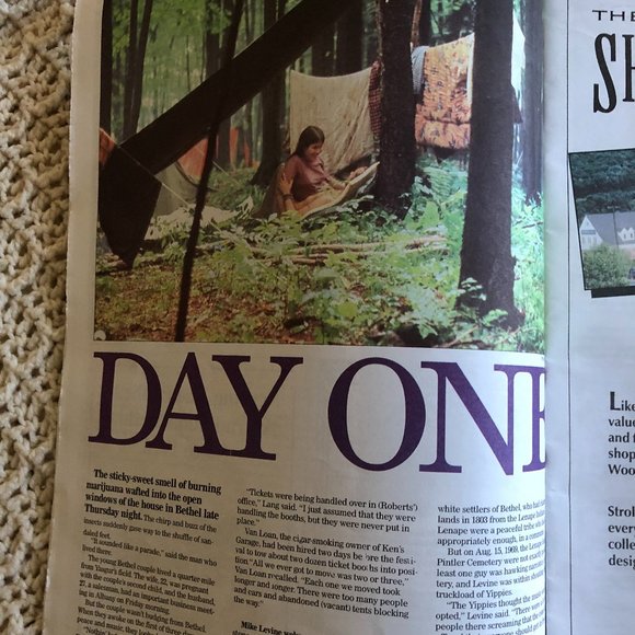 '94 VNTGE WOODSTOCK ANNIV. NEWSPAPER Accents Vntg 94 August